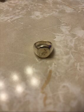 Coach sterling silver Engraved Signet Ring